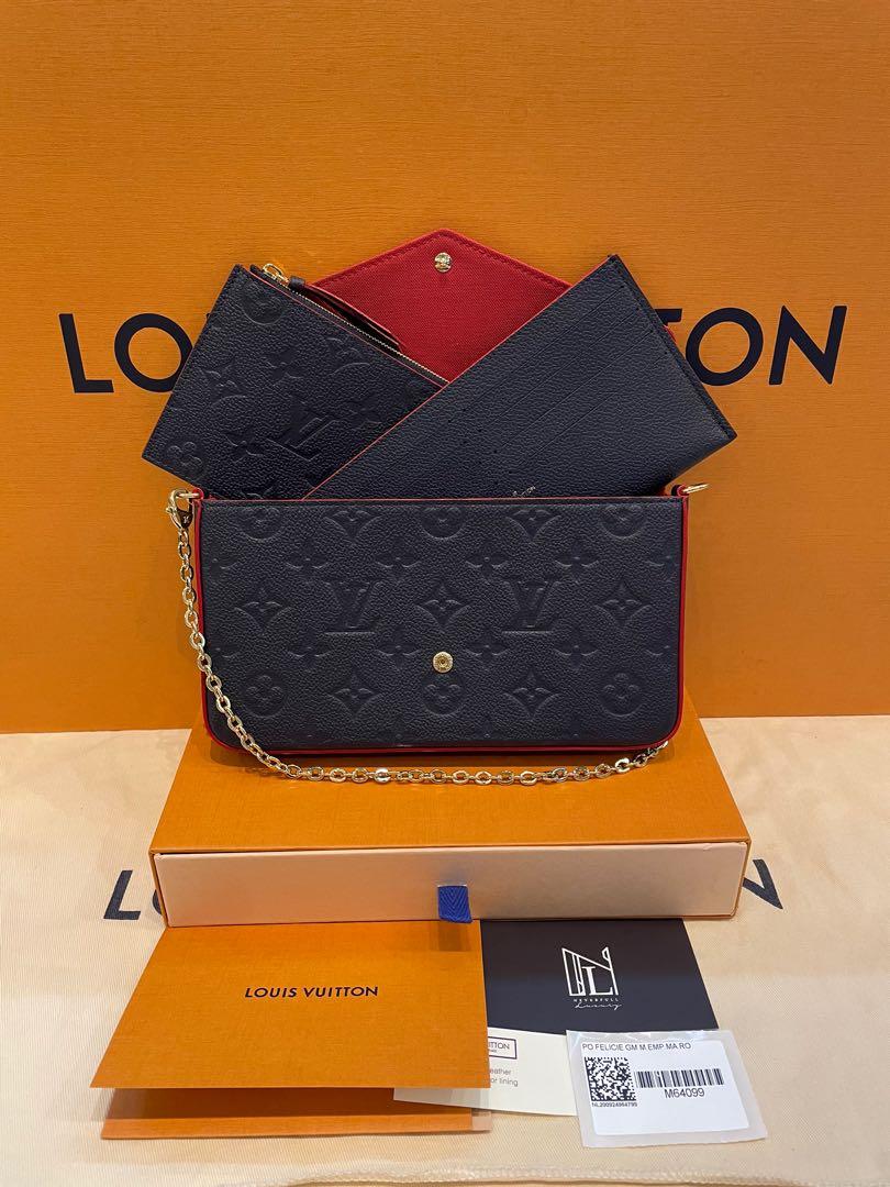 ✨BNIB✨LV Pochette Felicie Monogram Empreinte Marine Rouge, Luxury, Bags &  Wallets on Carousell