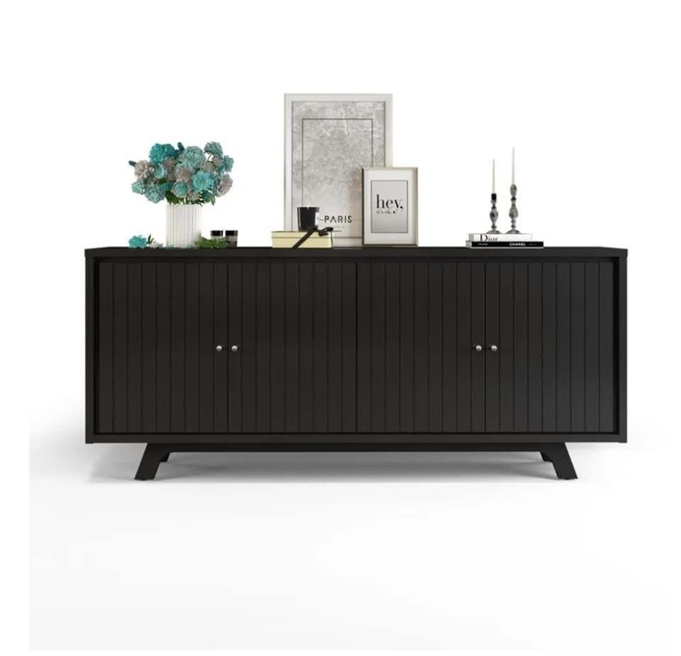 Classic Buffet Table White (Category: Tables & Sets) located in Makati City. Submitted by tmfurniture (Listing ID 1046367056, Image 3). Description: Buffet Brise This sideboard's storage and modern inspired accents are giving us major *heart eyes emoji* vibes. It's crafted from engineered wood (MDF) and features four-door cabinets with two tiers of interior shelving so you can finally find a spot to stash those extra plates. Plus, with its metall