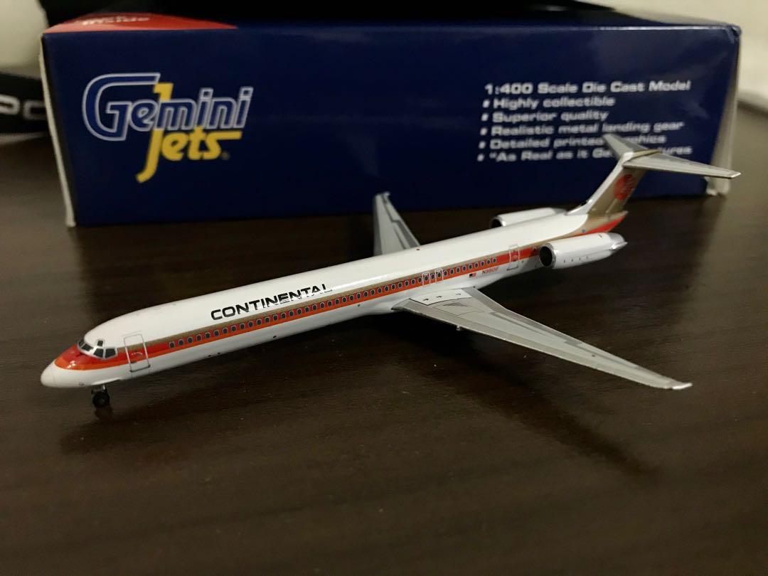 New Gemini Jets Continental McDonnell Douglas MD-80 GJCOA1166 1/400 REG# N9801F 
