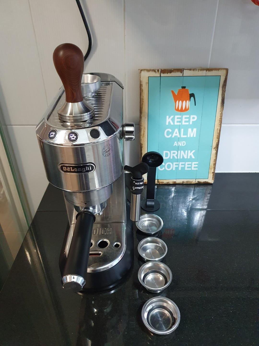 Delonghi Dedica 685 Espresso Machine Bundle Tv Home Appliances Kitchen Appliances Coffee Machines Makers On Carousell