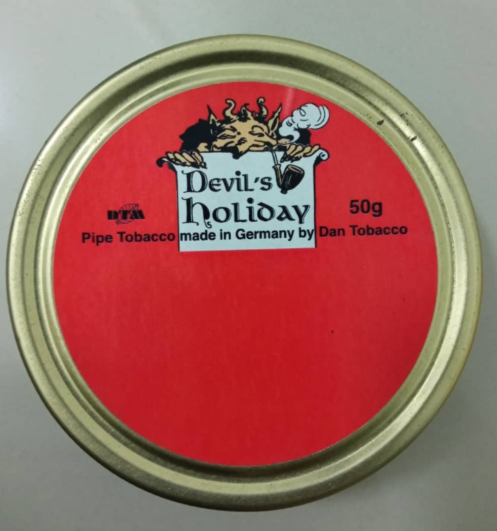 DEVIL'S HOLIDAY OLD DESIGN MANUFACTURED BY GERMAN TOBACCO 50G, Men's  Fashion, Watches & Accessories, Accessory holder, box & organisers on  Carousell