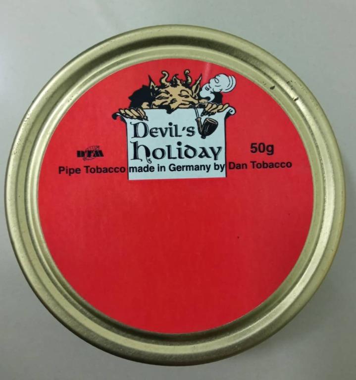 DEVIL'S HOLIDAY OLD DESIGN MANUFACTURED BY GERMAN TOBACCO 50G, Men's  Fashion, Watches & Accessories, Accessory holder, box & organisers on  Carousell