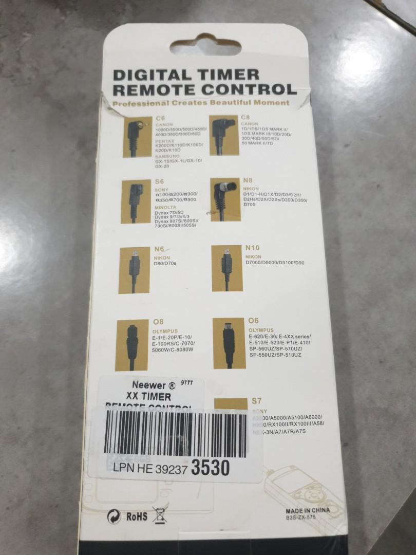 Digital timer remote control, Photography, Photography Accessories, Dry ...