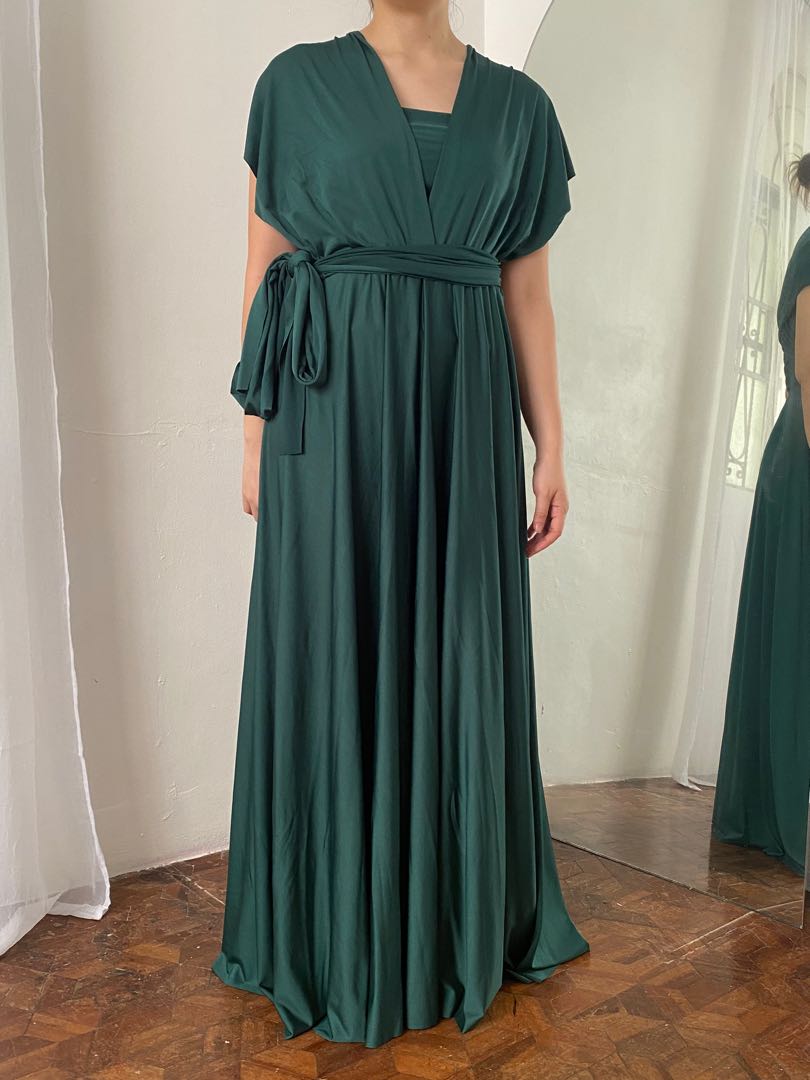 Emerald green infinity dress top