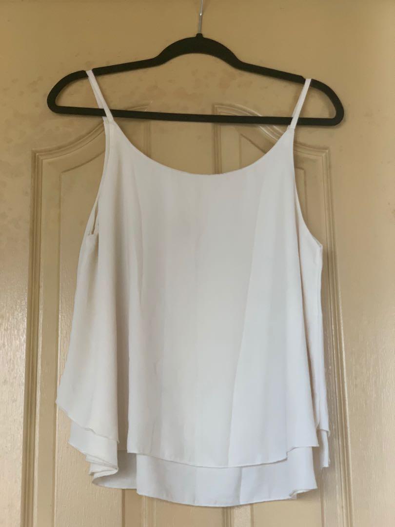 white flowy tank top
