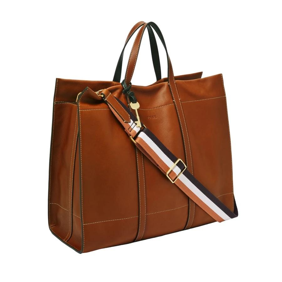 CLEARANCE Fossil Carmen Leather Shopper Tote Bag Luxury Bags
