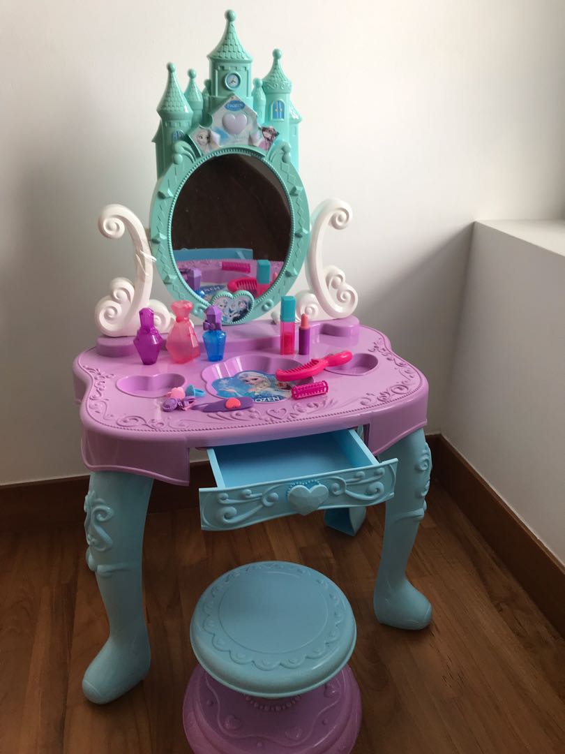 Frozen dressing table and stool best sale