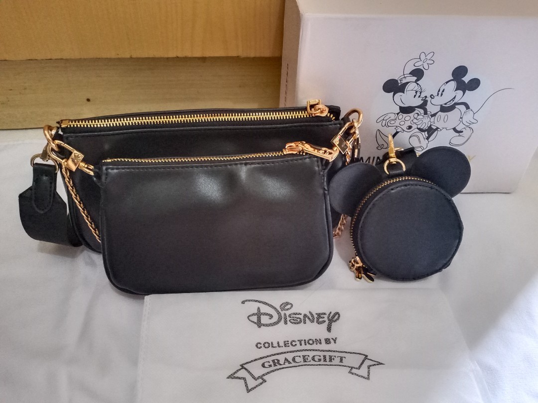 Gracegift Disney Mickey Bag mirip tas LV Multi Pochette