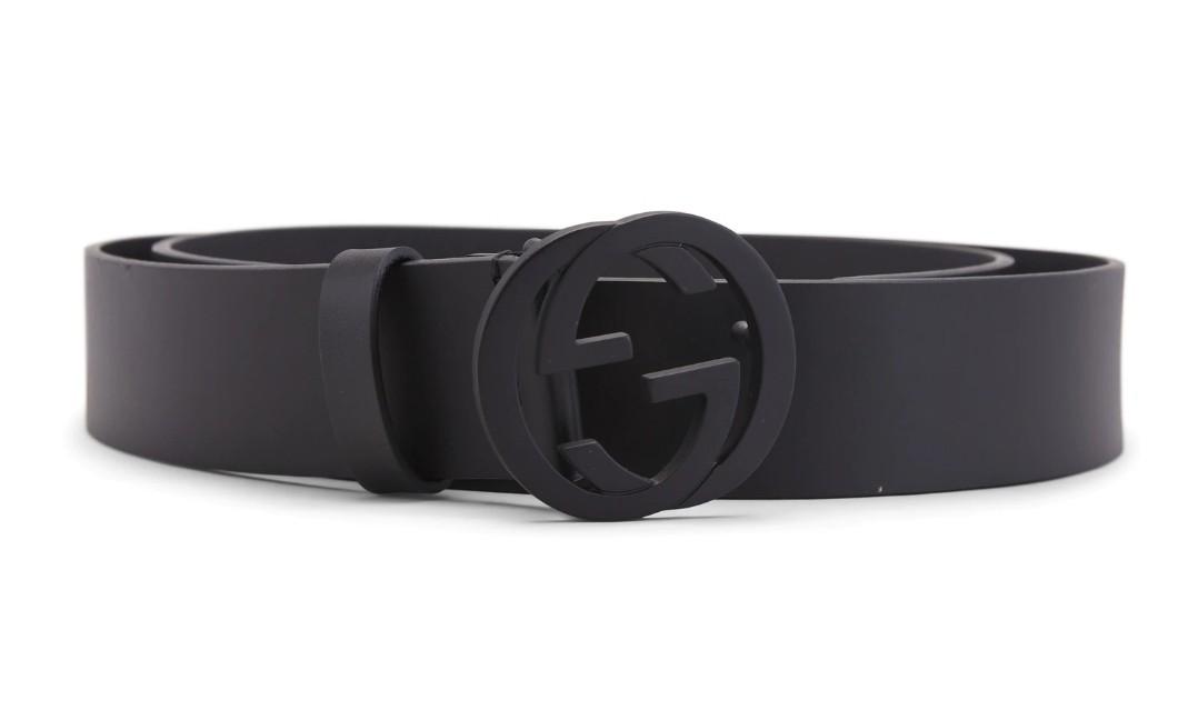 Gucci Leather belt with interlocking G Women s Fashion Watches