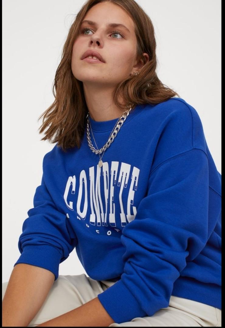 H&m cheap blue sweatshirt