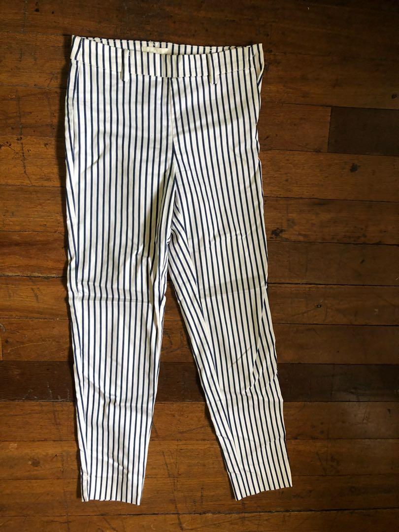 High Waist Striped Pants