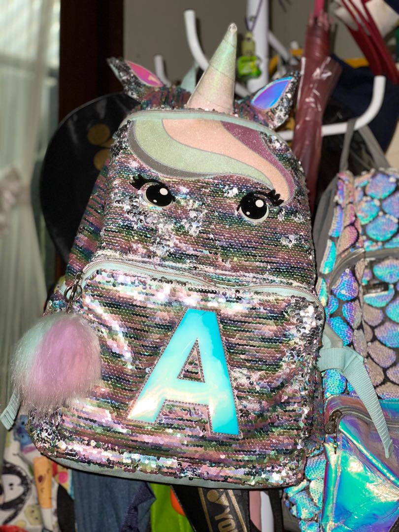 JUSTICE BACKPACK unicorn original Preloved Fesyen Wanita Tas