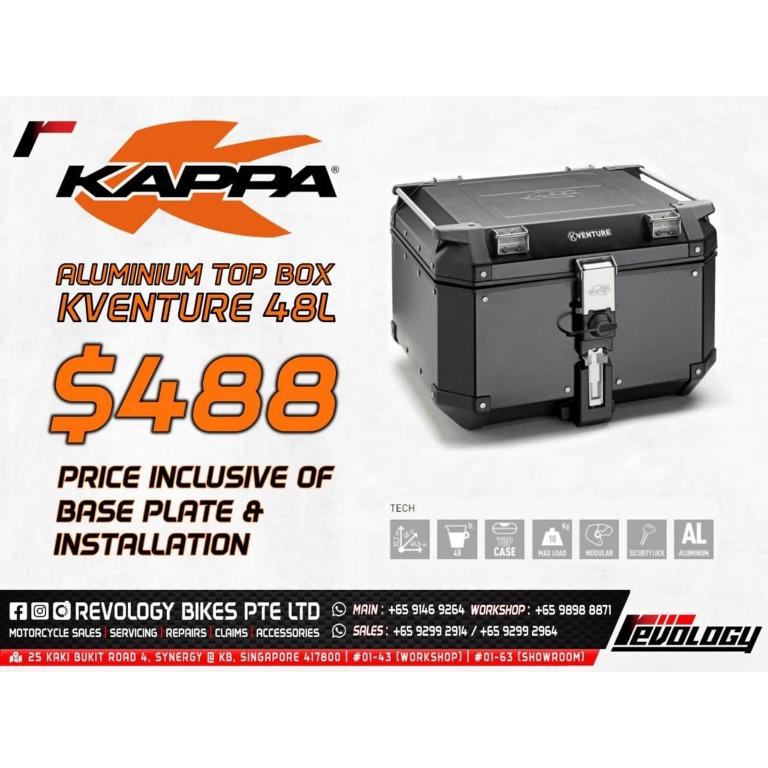 Valise Top Case Kappa k-Venture Black Line kve48b monokey   Moto et Scooter