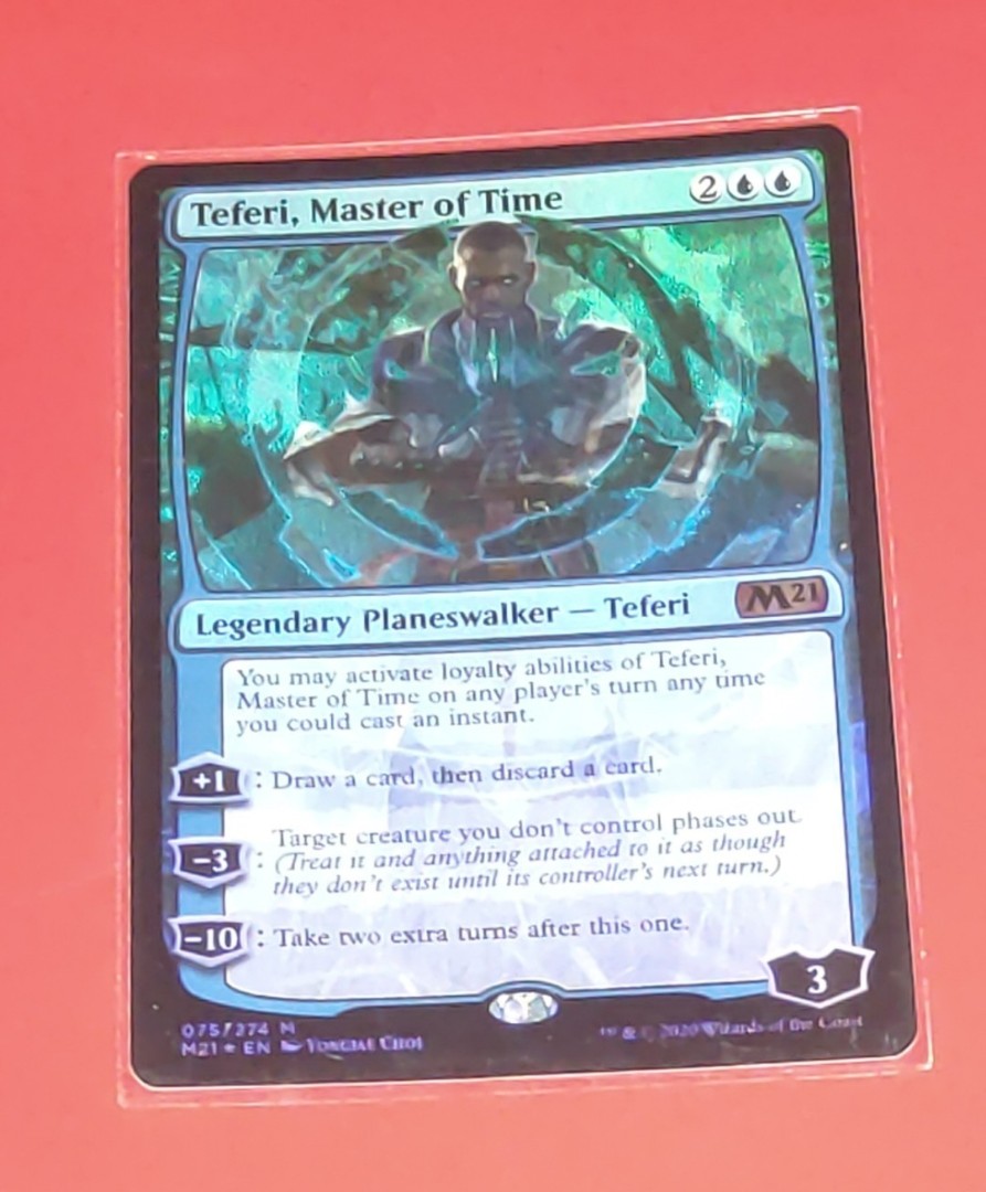 Magic The Gathering Teferi Master Of Time Foil Toys Games Board Games Cards On Carousell