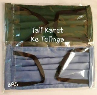 Masker Kain Katun Earloop Tali Karet Cantel Ke Telinga