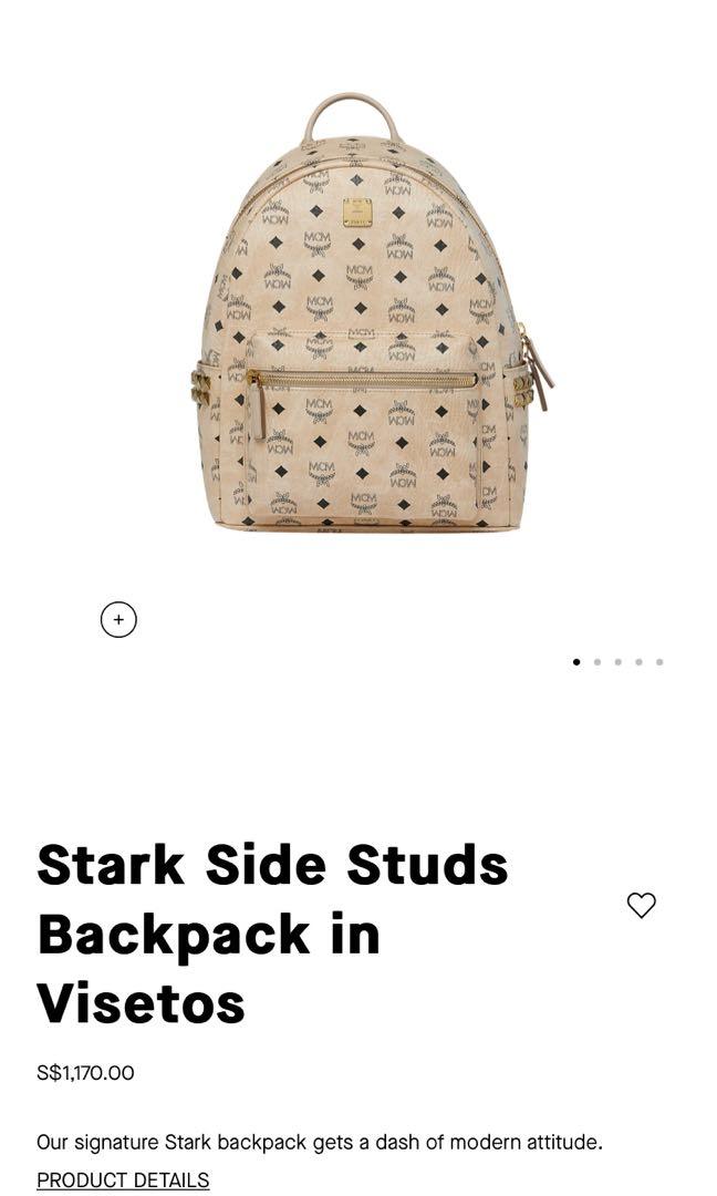 stark side studs rucksack in visetos