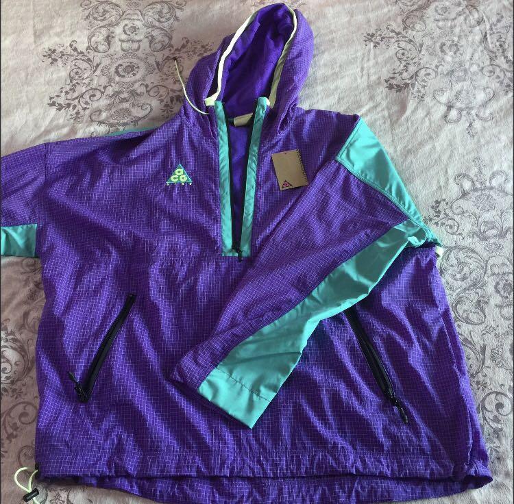 Nike ACG Woven Hooded Jacket Purple Men s Fashion Coats Jackets
