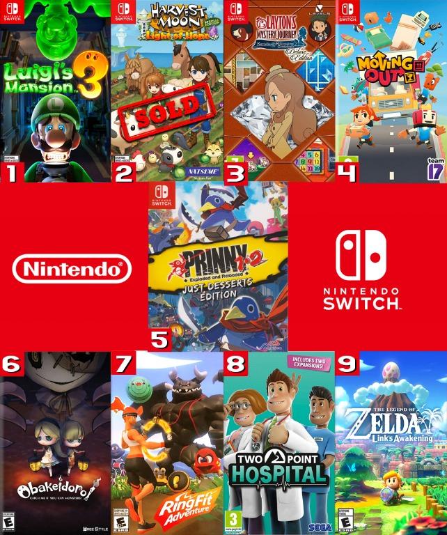 nintendo switch physical games sale