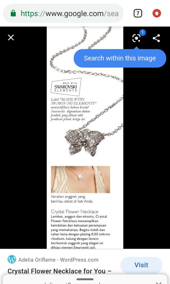 Crystal flower necklace oriflame deals