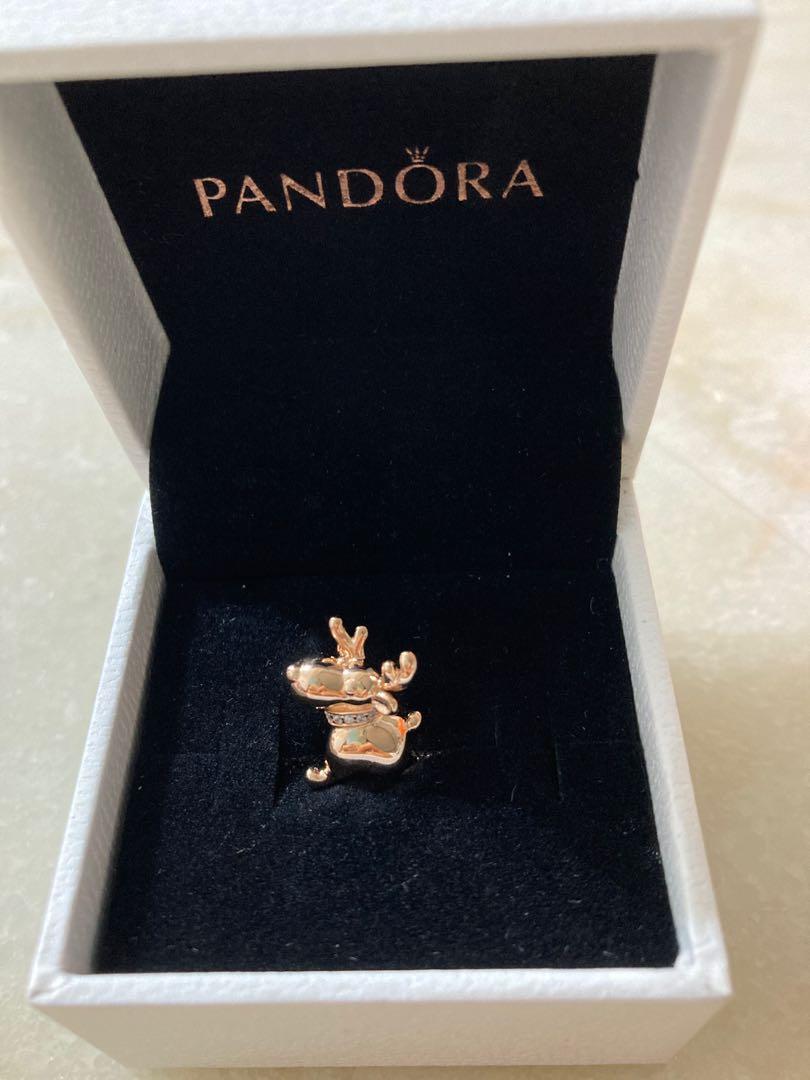 Pandora Reindeer Charm Rose Gold