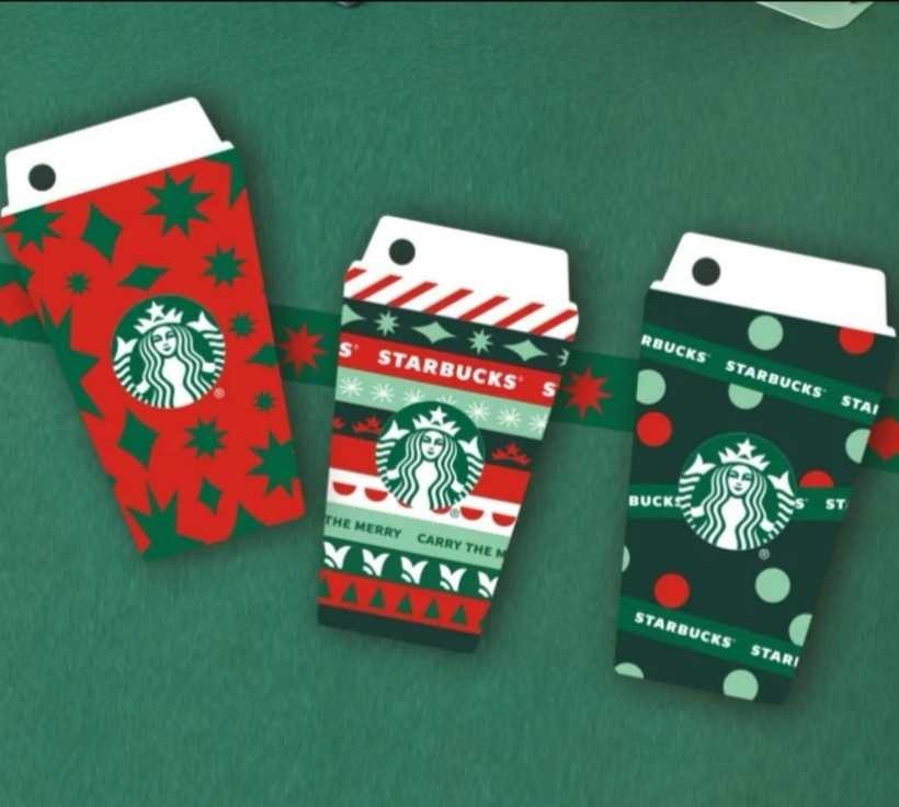 (PO) Starbucks China Christmas Cups Card Set (3 Cards), Furniture