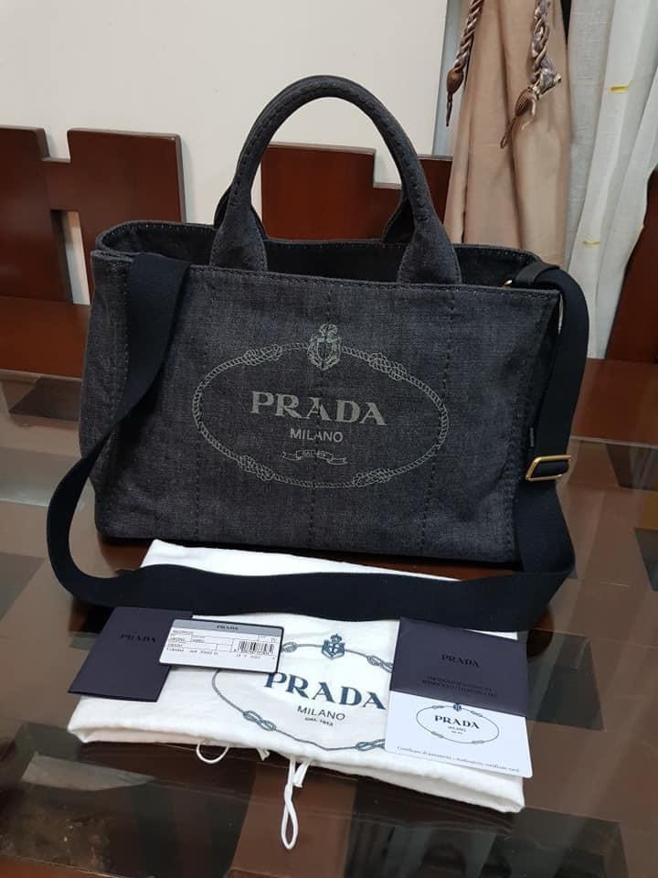 Prada Canapa 2 Way Tote Bag, Women's Fashion, Bags & Wallets, Tote 