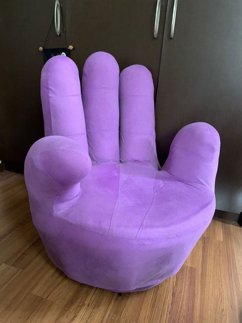 Purple hamsa hand chair Furniture Home Living Furniture Sofas