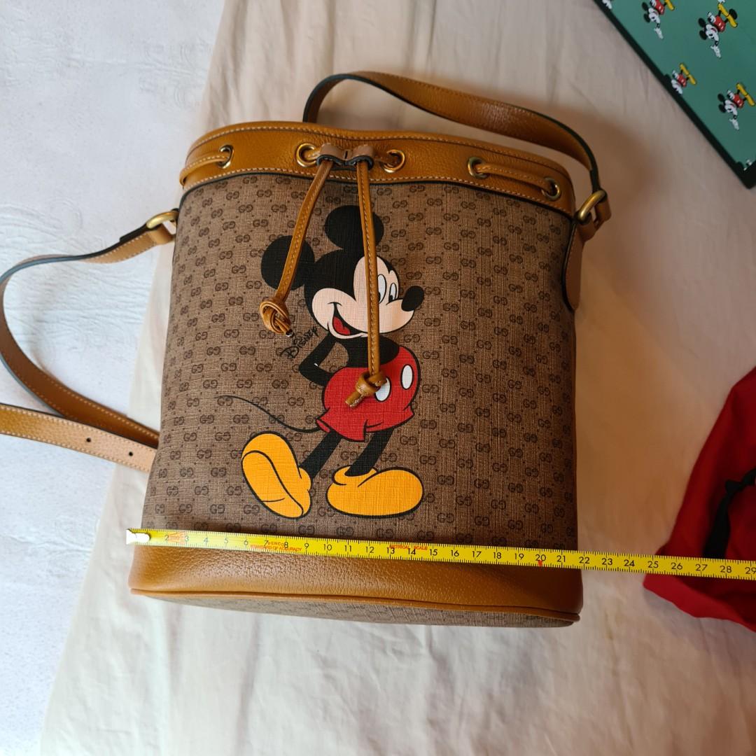 Gucci X Disney Micro GG Canvas Mickey Mouse Bucket Bag (SHF-23268) – LuxeDH