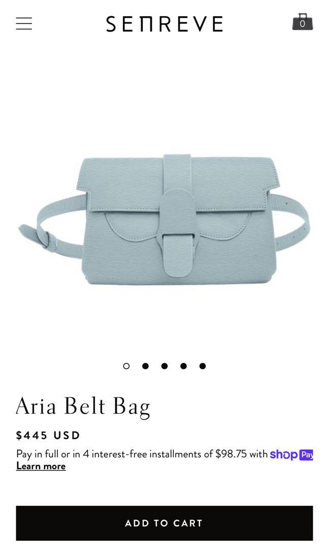 Senreve Aria Belt Bag, Pebbled in Blue