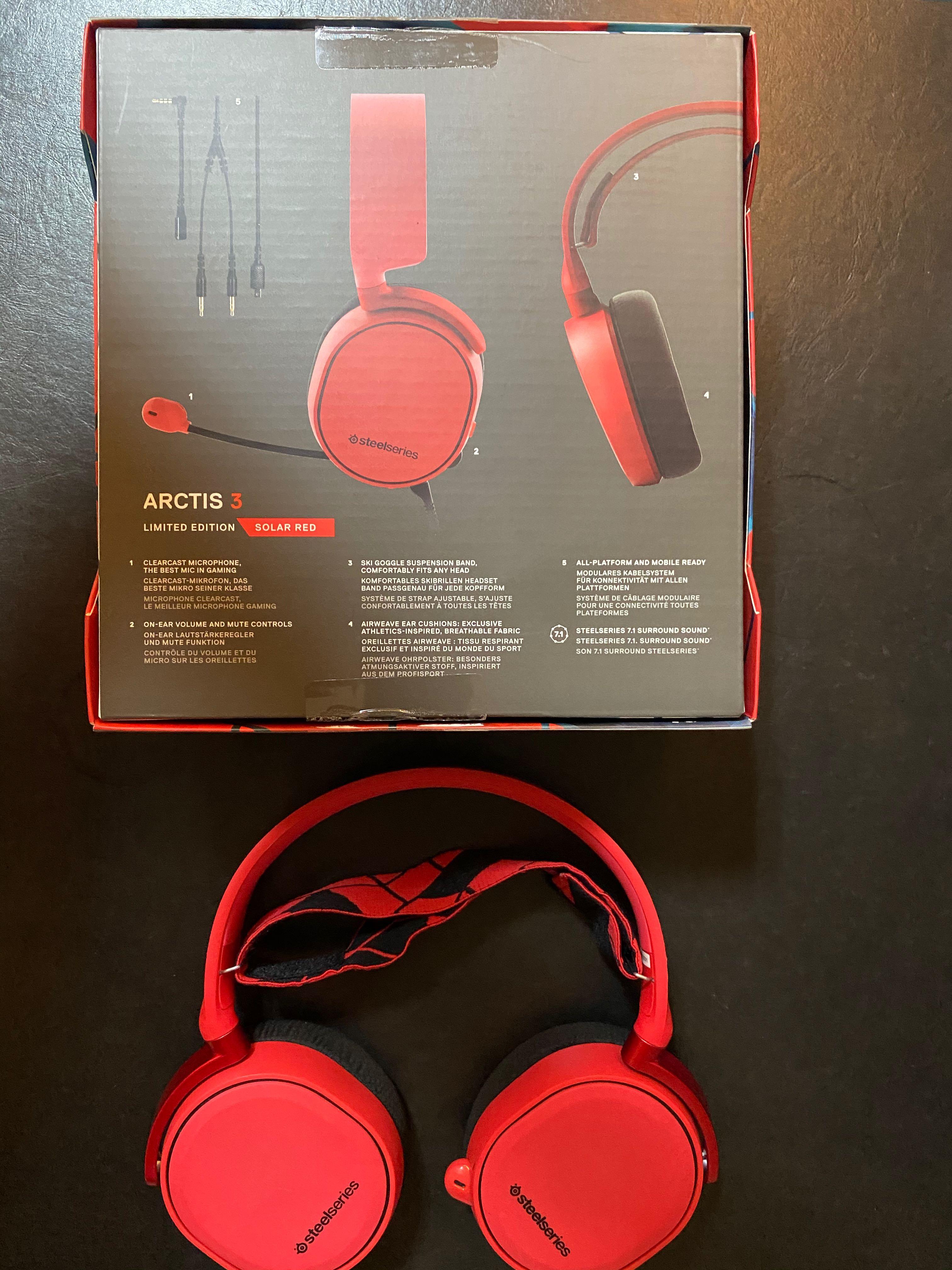 Steelseries Arctis 3 Solar Red Limited Edition Audio Headphones Headsets on Carousell