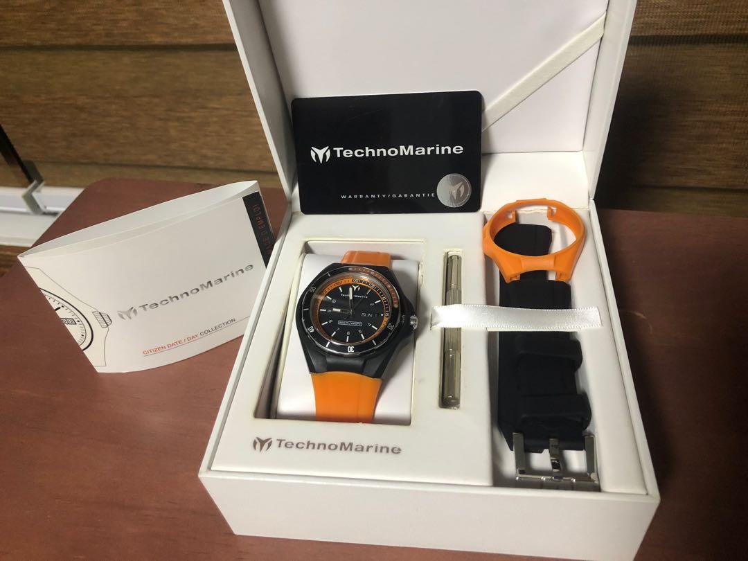 Technomarine orange watch shop