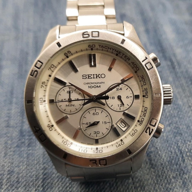 Vintage Seiko 6T63 00E0 100 Meters Chronograph Quartz Watch