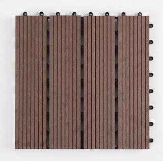 Wood Plastic Composite (WPC) Interlocking Decking Tiles for Flooring for Home, Garden, Balcony, Pool and others