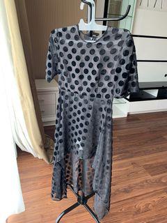 Zara sheer polka dress
