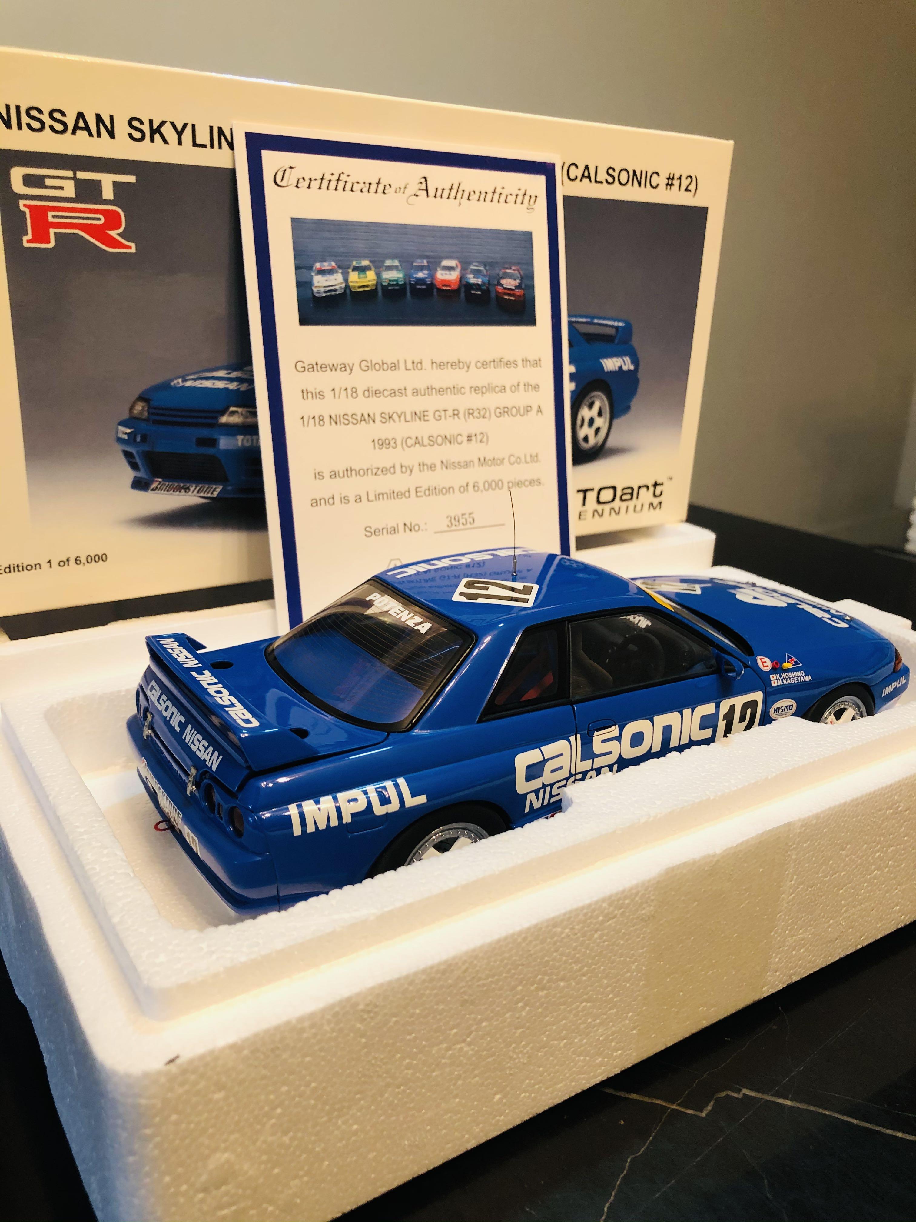 1/18 Autoart Nissan Skyline GT-R (R32) 1993 Group A Calsonic