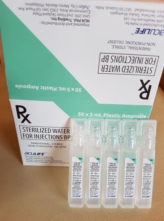 5ml Sterile Water Pnss Nss 100 Original 5ml Health Nutrition Health Supplements Health Food Drinks Tonics On Carousell