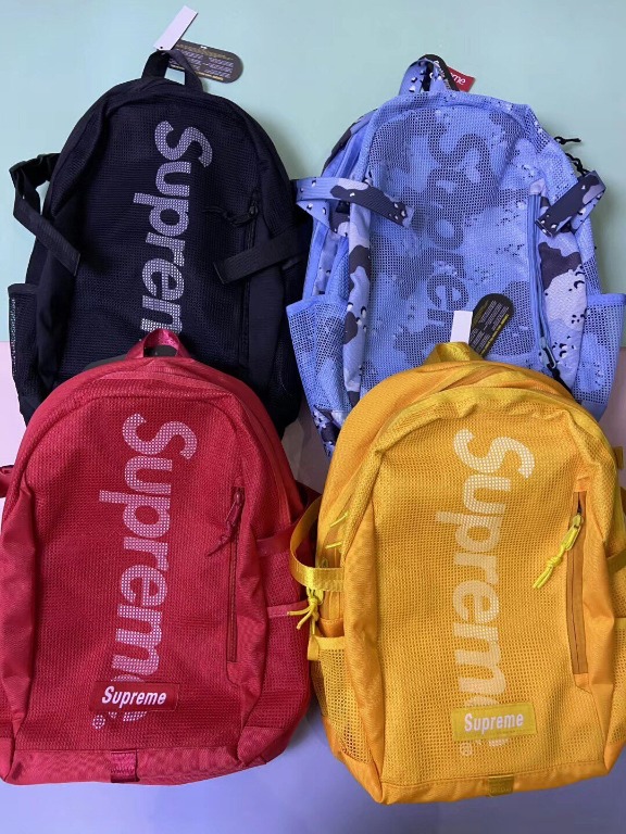 70 Supreme 20SS 48th backpack 大LOGO 3M迷彩網格雙肩包