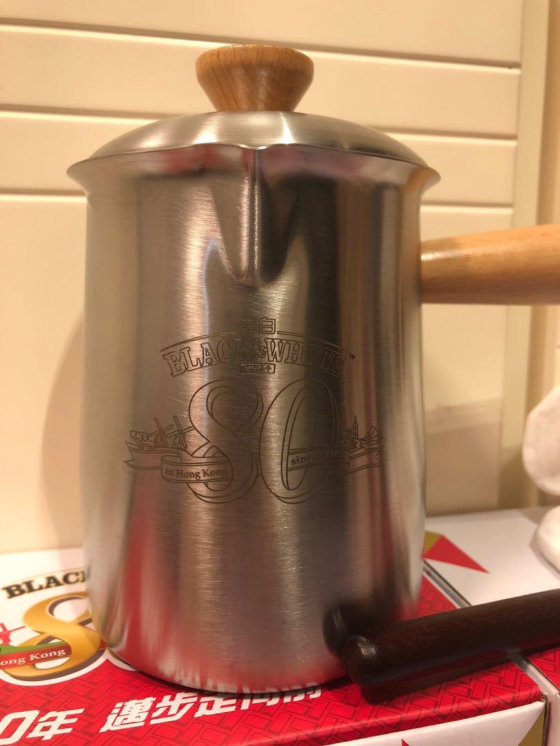 黑白淡奶80周年迷你茶壺套裝不鏽鋼600ml 奶茶咖啡鴛鴦2020新版聖誕禮物 