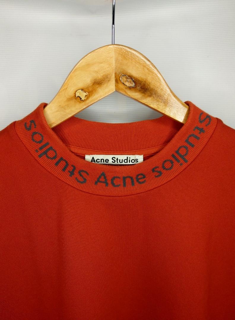 Acne Studios Logo Neck Shirt Men s Fashion Tops Sets Tshirts