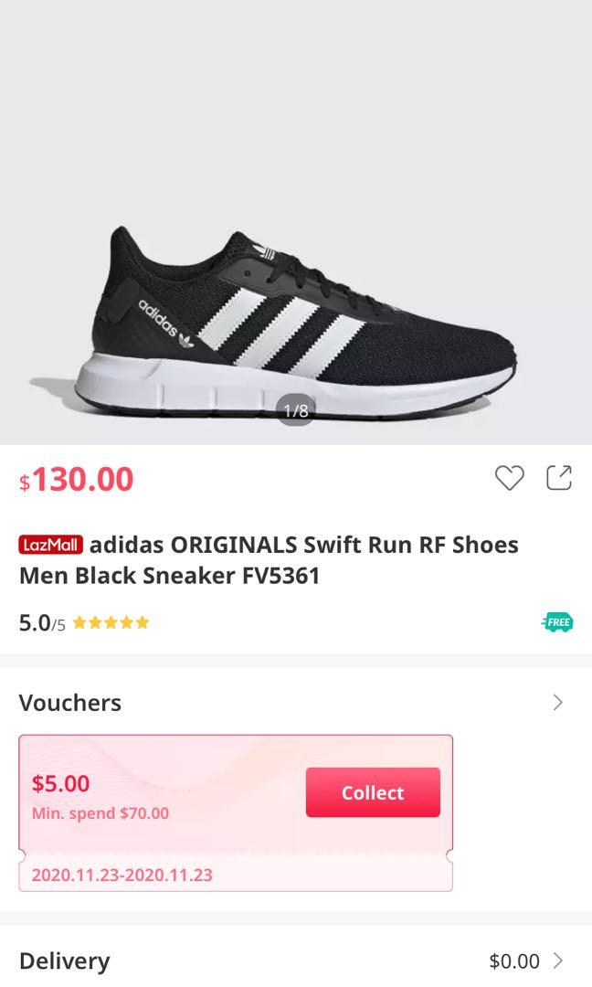Adidas Original Swift Run RF shoe men black sneaker FV5361, Women's  Fashion, Footwear, Sneakers on Carousell