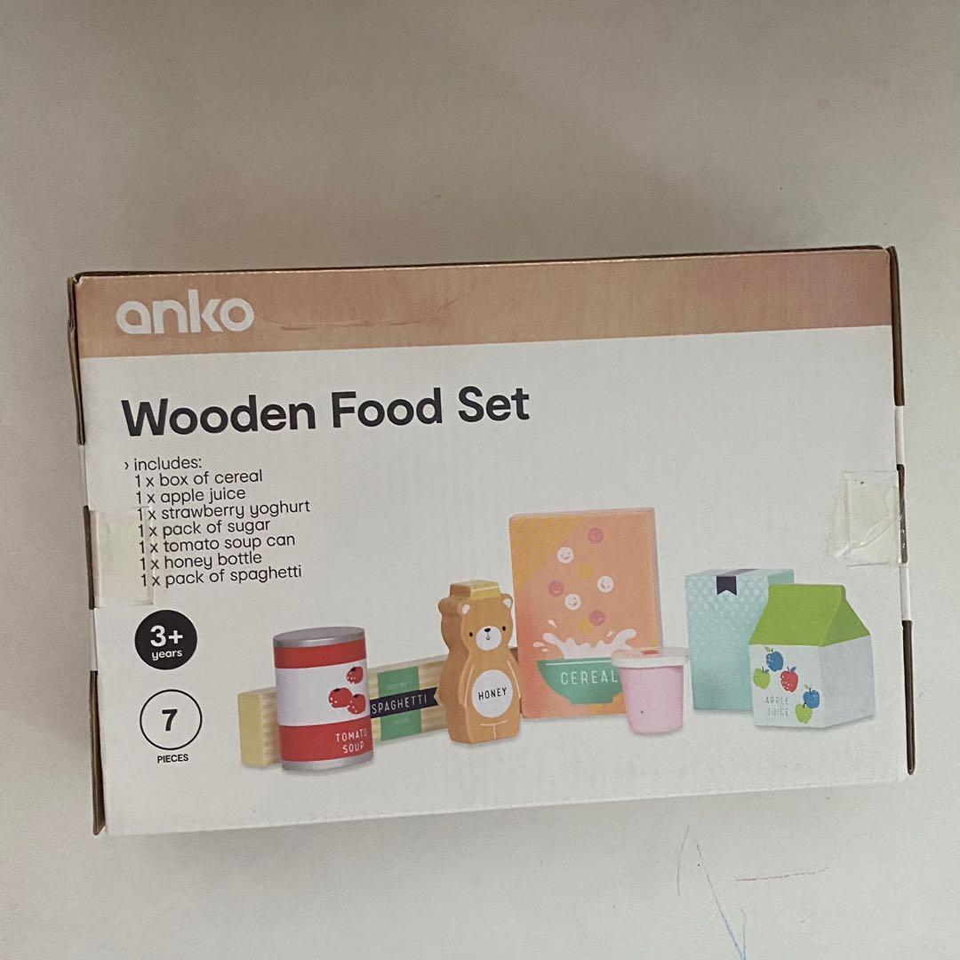 Anko Wooden Food Set, Babies & Kids, Infant Playtime on Carousell
