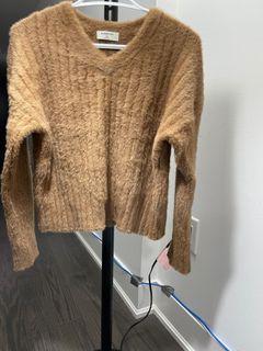 Aritzia Brown Fuzzy Sweater