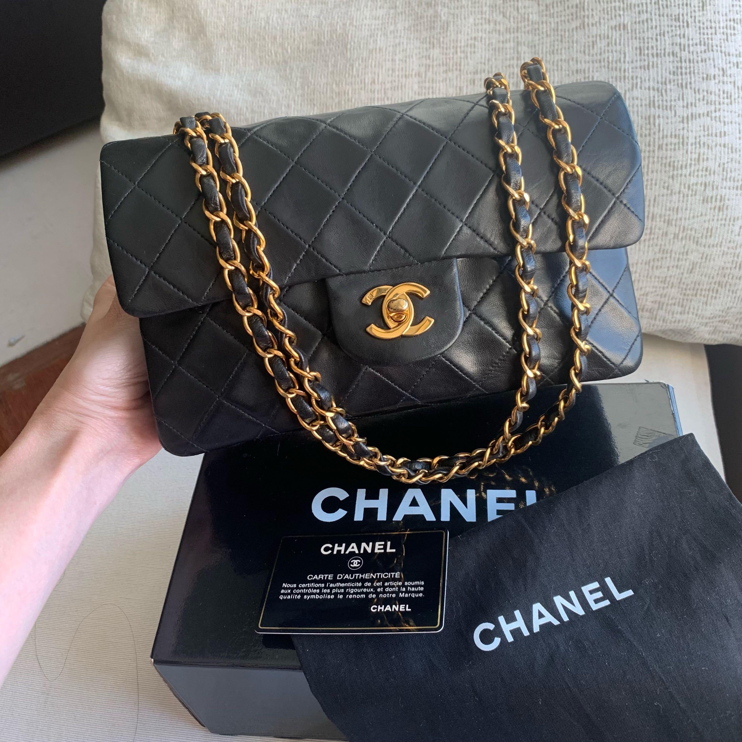 Chanel Calfskin Golden Class Cc Top Handle Flap Bag