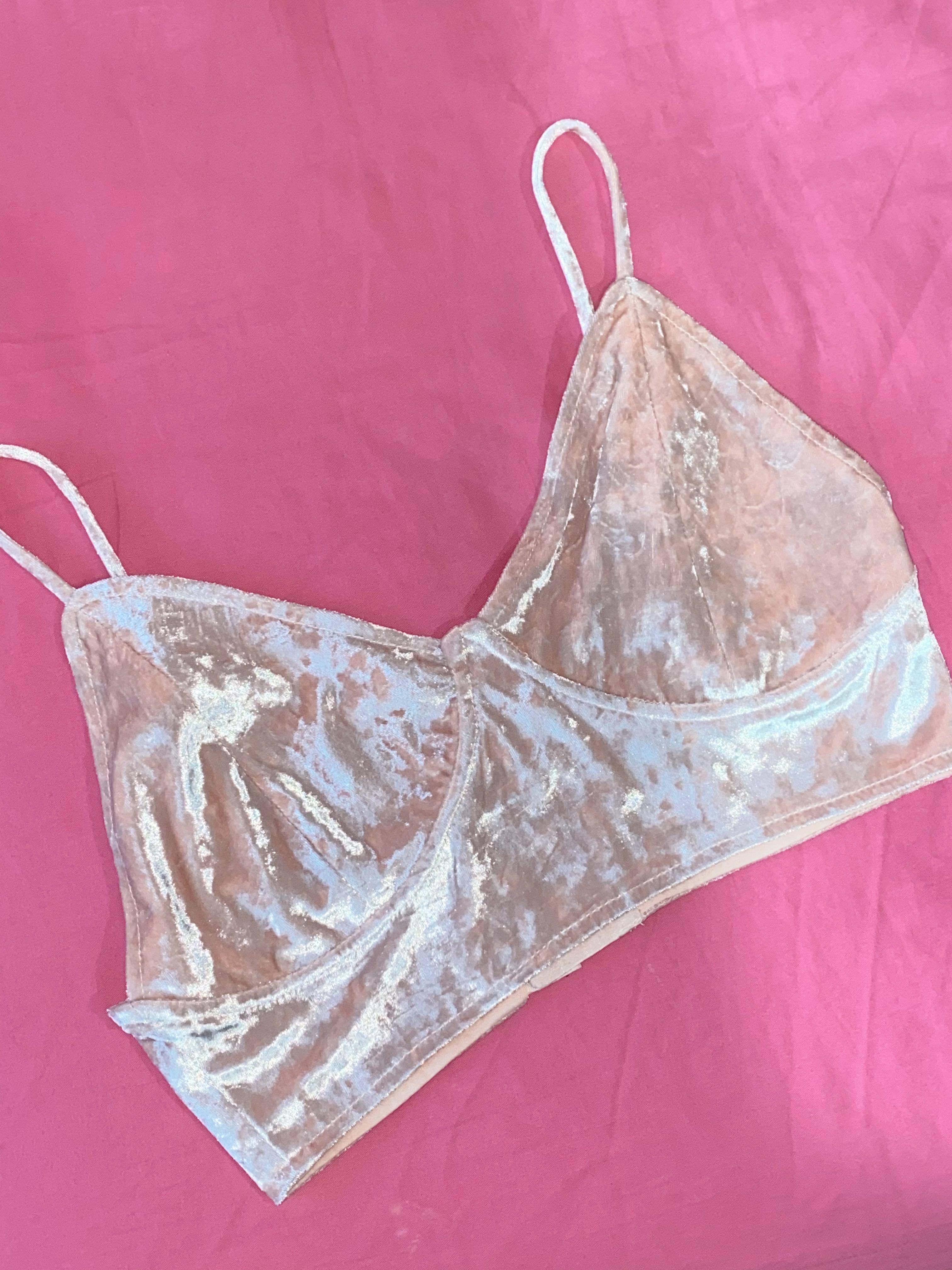 velvet bralette top
