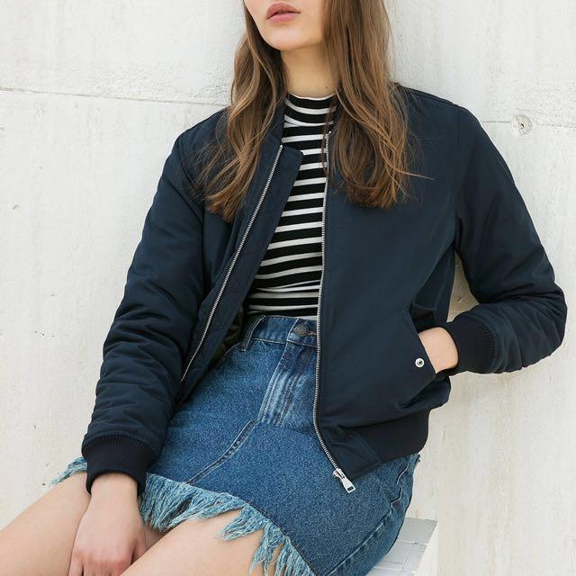 Bershka Premium Outerwear Bomber Jacket 