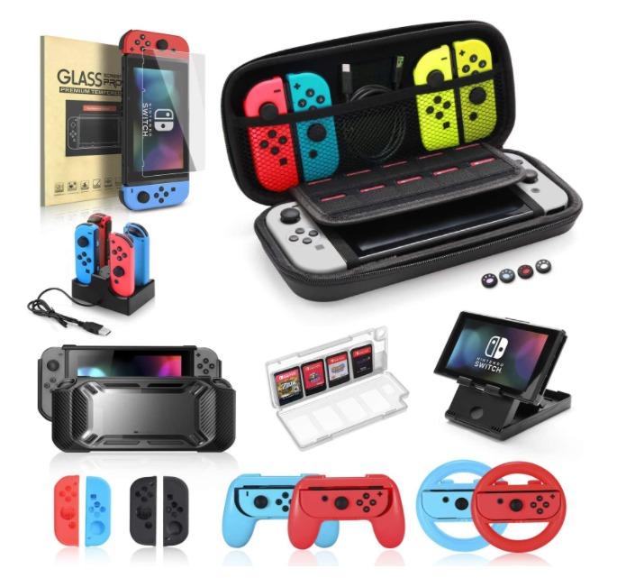 nintendo switch and accessories bundle