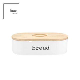 Bread Box Multipurpose Food Loaf Container Bin with Bamboo Reversable Lid Cover for Slicing Bread