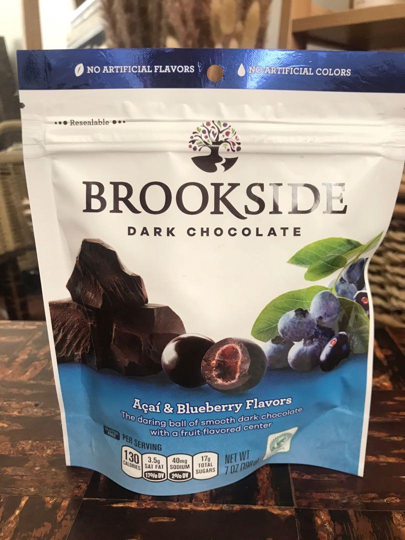 Brookside dark chocolate Acai & Blueberry Flavors (Category: Packaged & Instant Food) located in Imus. Submitted by importedgoodsph (Listing ID 1050223340, Image 1). Description: Brookside Dark Chocolate The daring Ball of smooth dark chocolate with fruit flavored center 198g 130 calories Exp 03/2021.