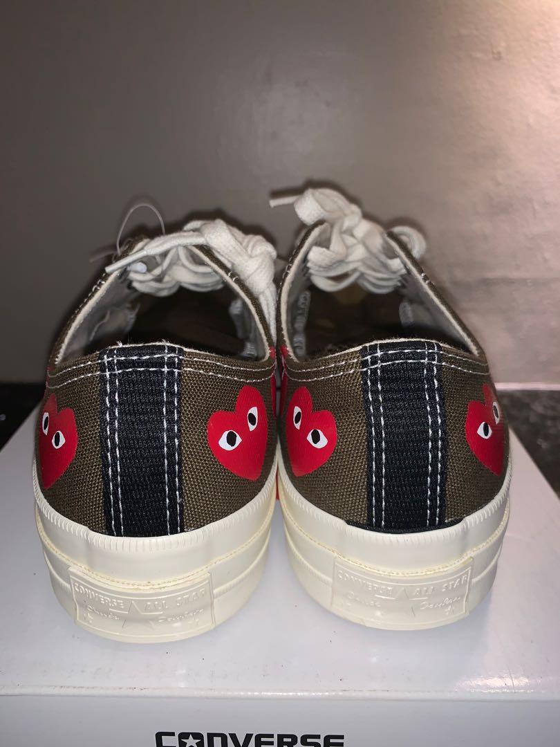 cdg converse khaki low