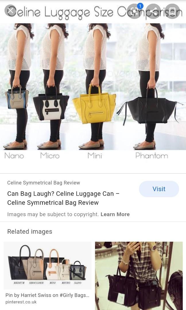Celine luggage size new arrivals comparison